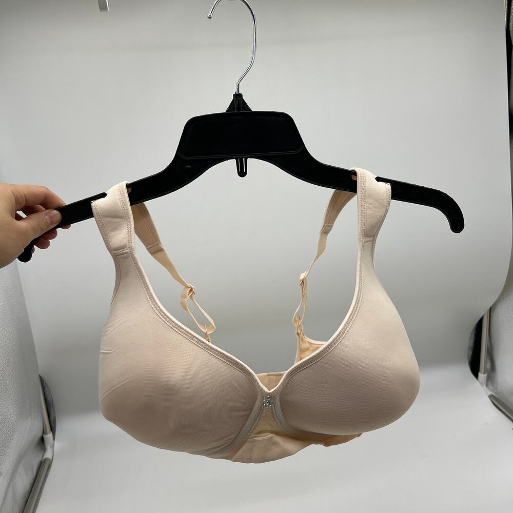Breezies Lace Effects Full Coverage Seamless Wirefree Bra Champagne, 42 D